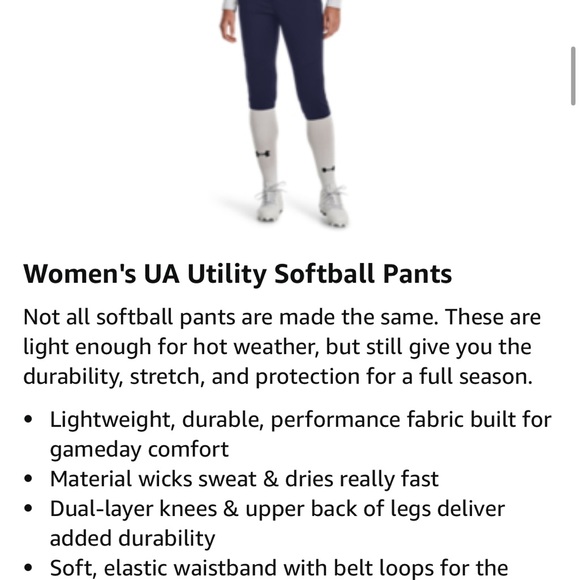 Under Armour Women's Utility Softball Pants 22-nwt - Picture 4 of 6